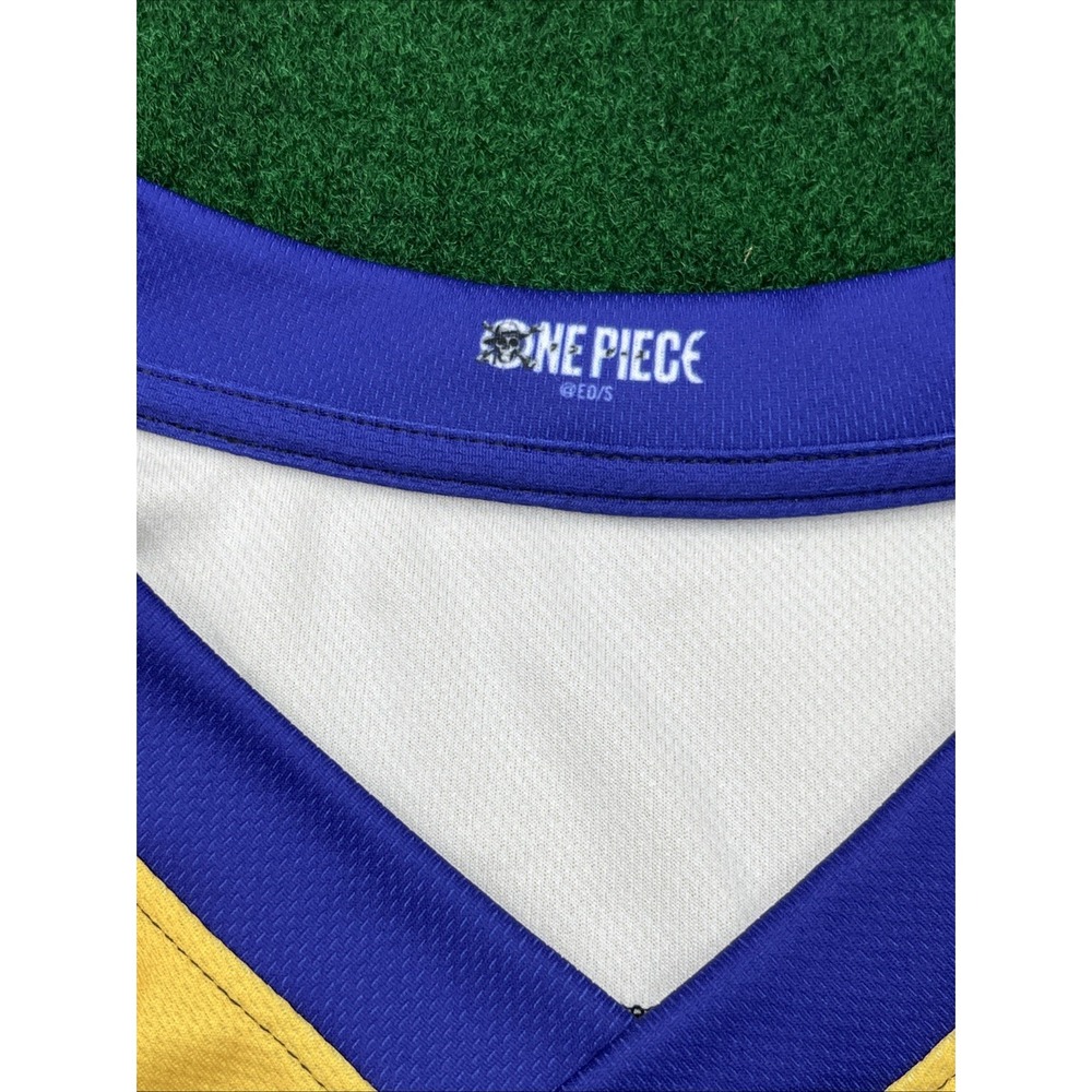 One Piece Straw Hat Pirates Hockey Jersey #1 Black Yellow Purple Mens XL - Picture 4 of 10